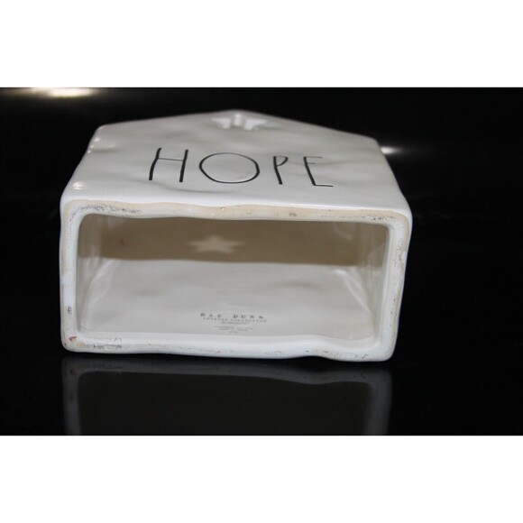 Rae Dunn Hope White Ceramic Tea Light Candle House Star By Magenta Christmas - Picture 3 of 6